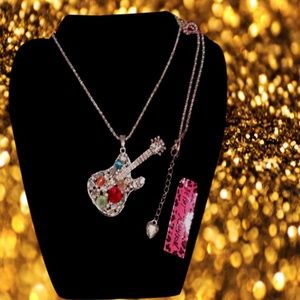 Betsey Johnson Authentic Guitar Necklace.  Hot!!